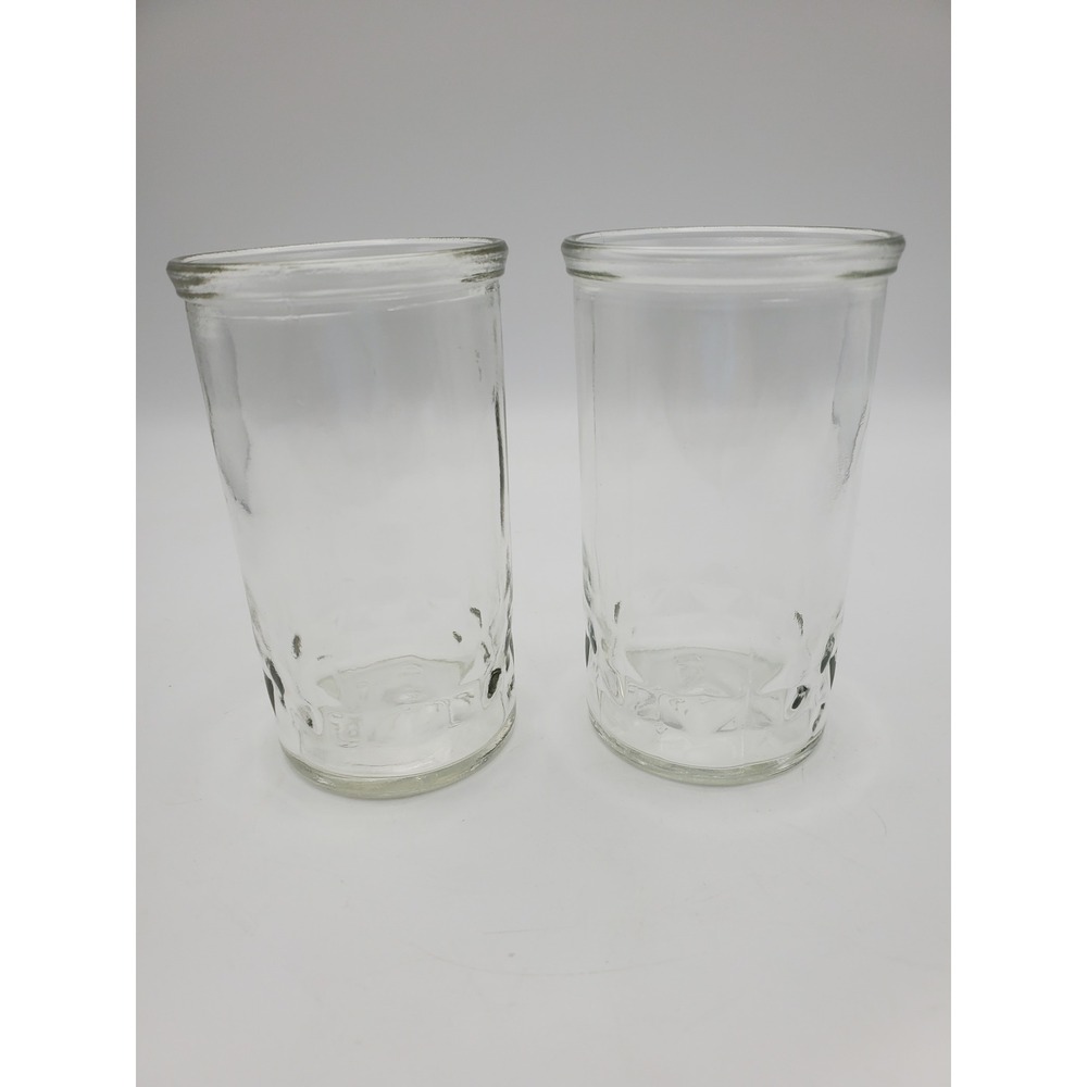 Vintage Brockway Glass Jelly Jar Juice Tumblers - Pair
